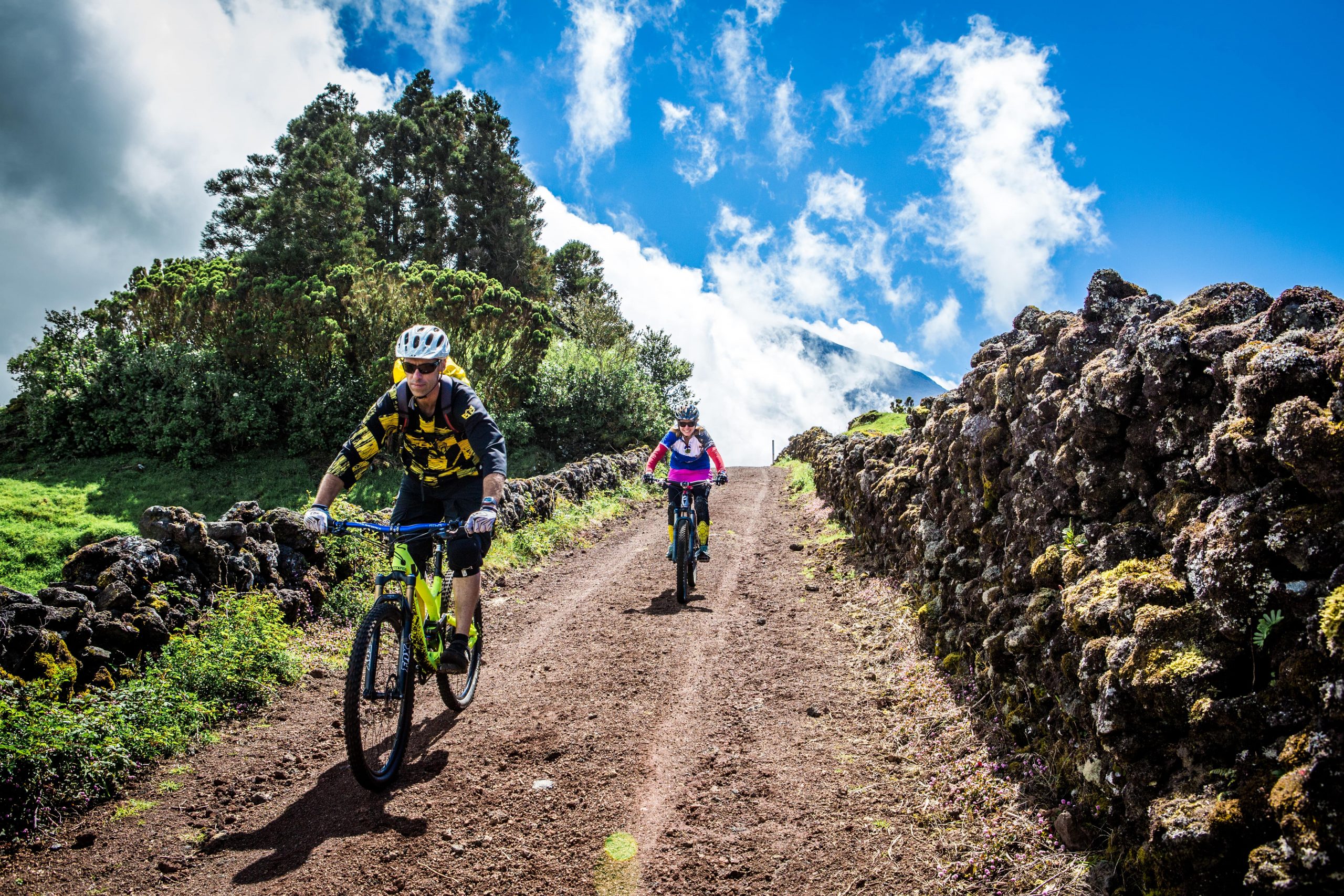 Ciclistas en Pico, Azores