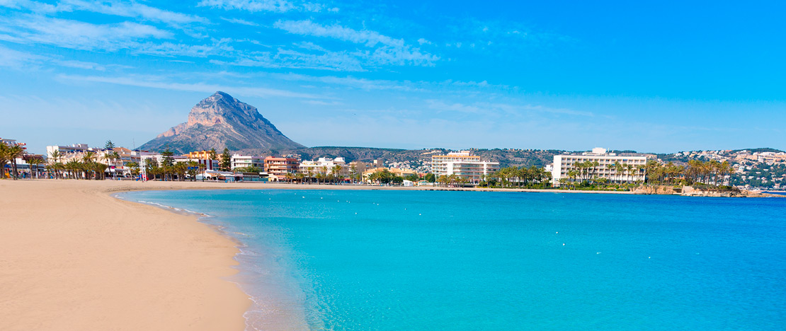 Playa El Arenal de Jávea en Alicante, Comunidad Valenciana