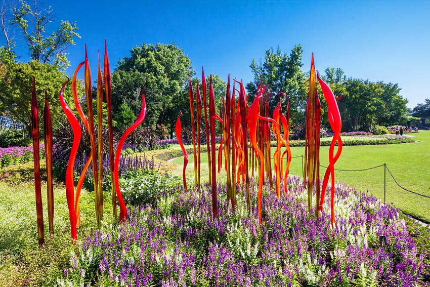 Escultura en el Jardín Botánico de Dallas