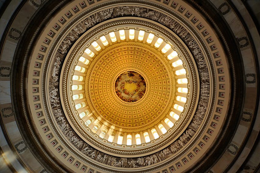 Vista interior de la Rotonda del Capitolio de los Estados Unidos