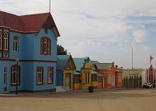 Casas coloridas en Lüderitz, Namibia