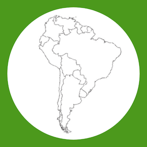 Esquema del mapa de América del Sur