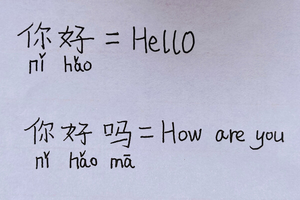 ¿Cómo se dice hola en mandarín?