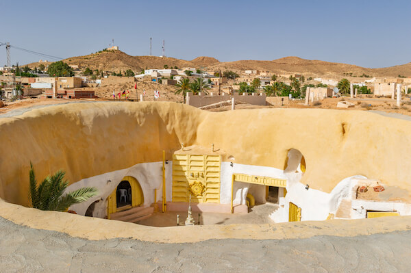 Casas cueva bereberes en Tataouine - foto de Yakub88