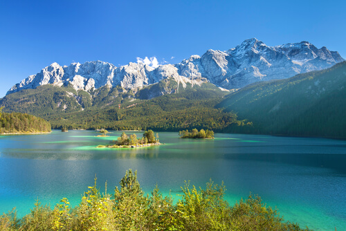 Alpes bávaros con un lago